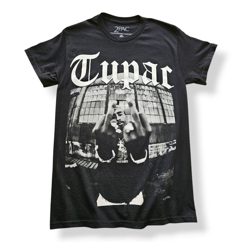 Tupac Black & White Graphic Print Tee Size Small